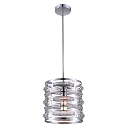CWI Lighting Amelia 6 Light Chrome Chandelier with Black CWI Lighting Amelia 6 Light Chrome Chandelier with Black